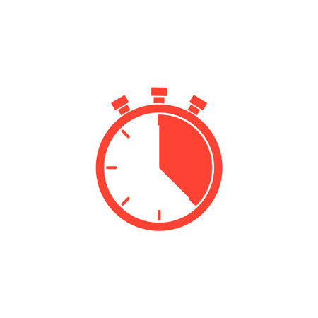 Stopwatch icon, vector illustration. Flat design style