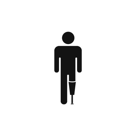 prosthesis icon, Vector flat Illustration EPS 10のイラスト素材