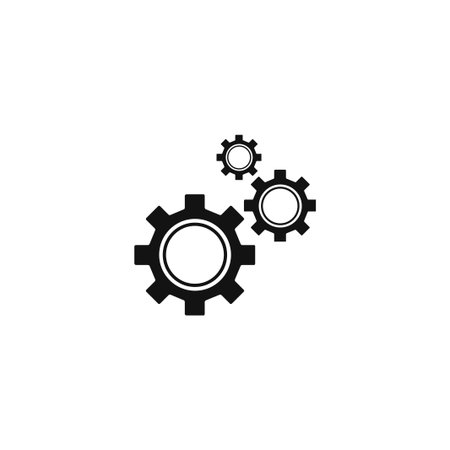 Gears icon, vector illustration. Flat design styleのイラスト素材