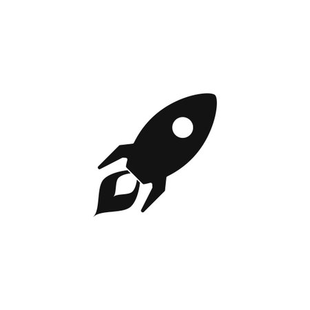 Rocket icon. Flat design styleのイラスト素材