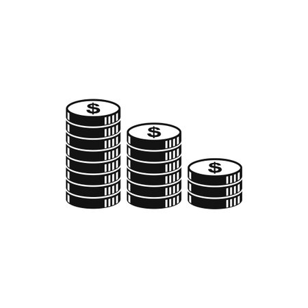 stack of coins icon. Design style eps 10のイラスト素材