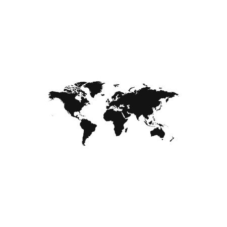 World Map Illustration. Flat design style eps 10のイラスト素材