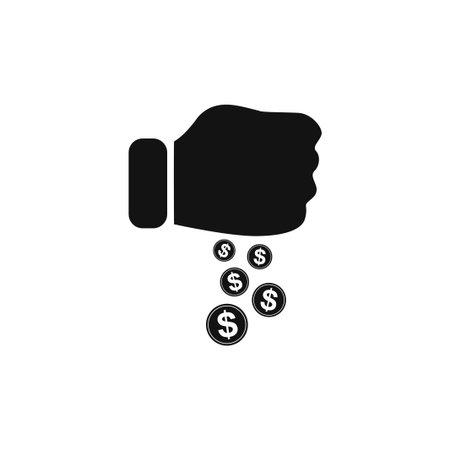 Pictograph of money in hand. Flat design style eps 10のイラスト素材
