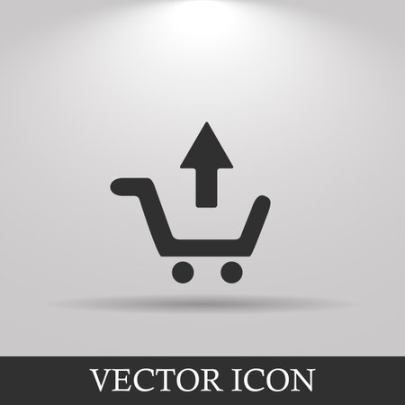 shopping cart Flat Icon. Vector EPS 10のイラスト素材
