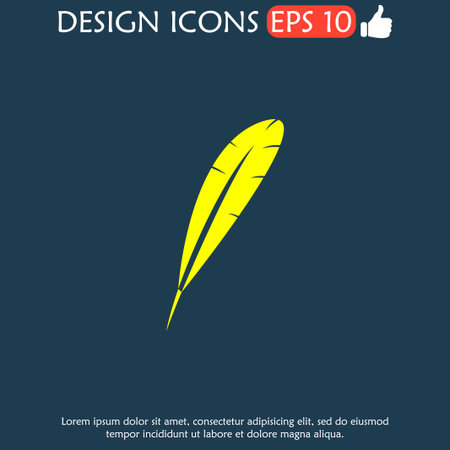 Feather Icon. Flat design style EPS 10のイラスト素材