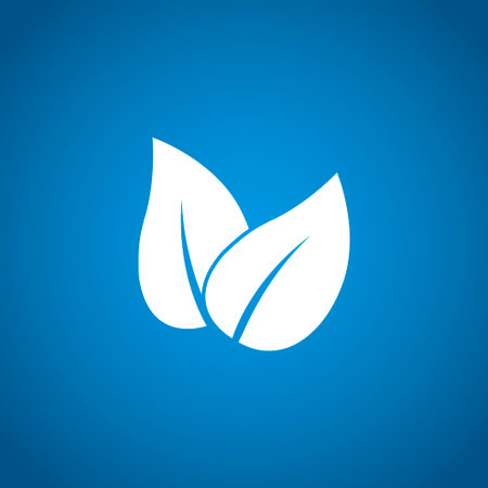 Leaf icon design. Flat design vector style.のイラスト素材