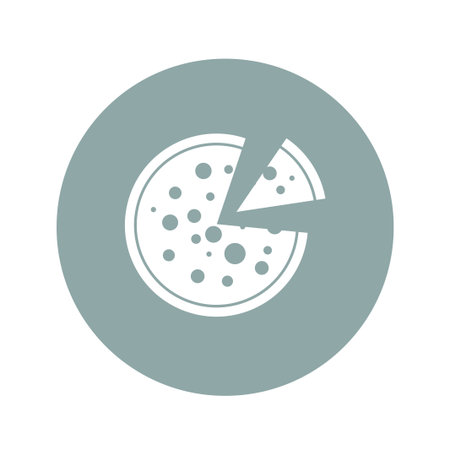 Pizza web icon. Flat design style eps 10のイラスト素材