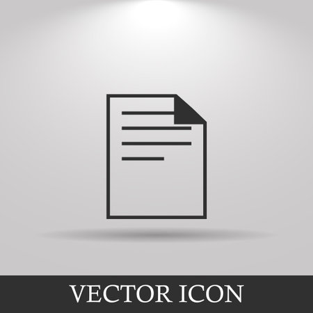 document icon paper sheet vector. flat design.のイラスト素材