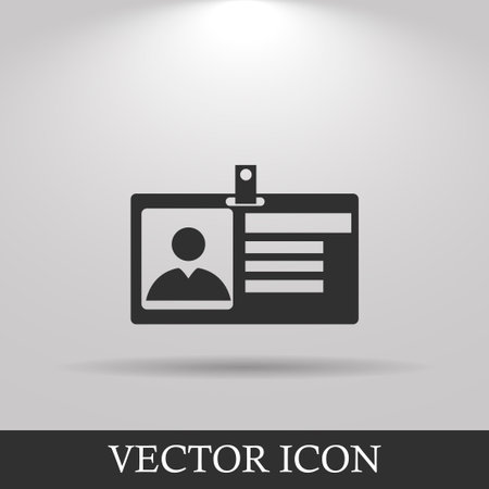 Identification card icon. Flat design style. EPSのイラスト素材