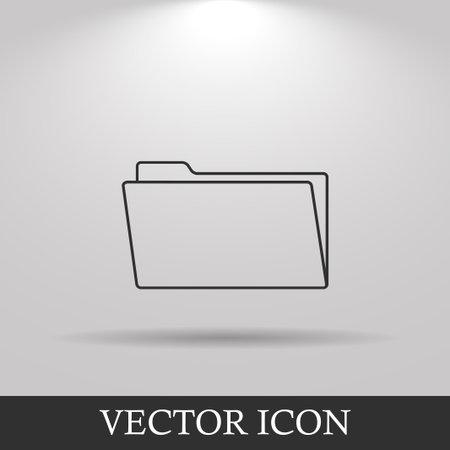 folder flat web icon. Vector EPS 10のイラスト素材