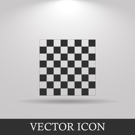 wooden chess board. flat view from top.のイラスト素材