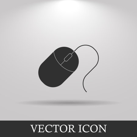 Computer mouse icon, vector illustration. Flat design styleのイラスト素材