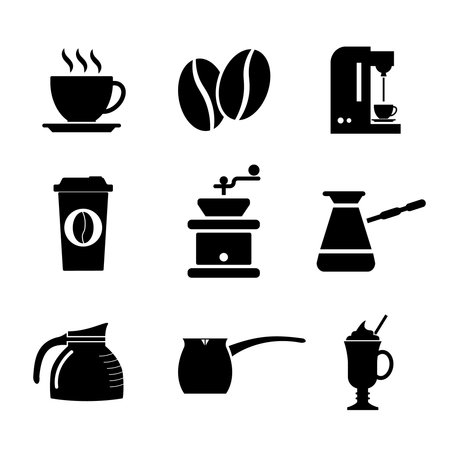 Coffee Icons. Flat design style eps 10のイラスト素材