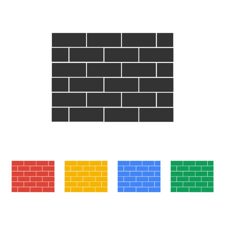 Brick Vector icon. Flat design style eps 10のイラスト素材