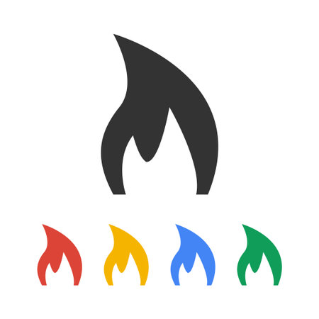 fire icon vector. Flat design style eps 10のイラスト素材