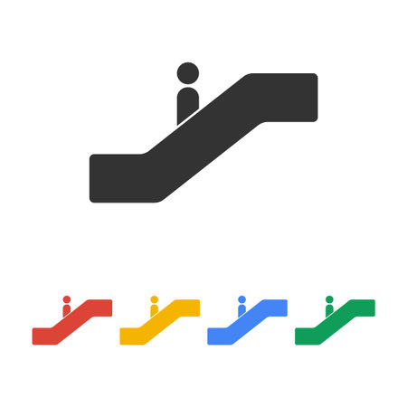 Escalator icon. Flat design style. EPS 10のイラスト素材