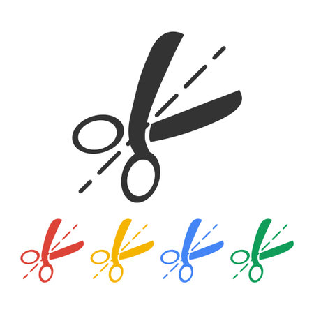 Scissors icon. Flat design style eps 10のイラスト素材