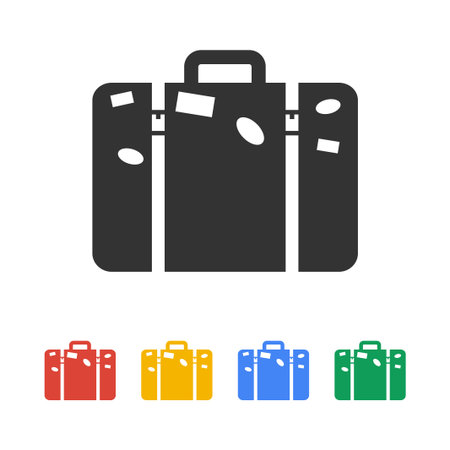 bag icon. Flat design style eps 10のイラスト素材