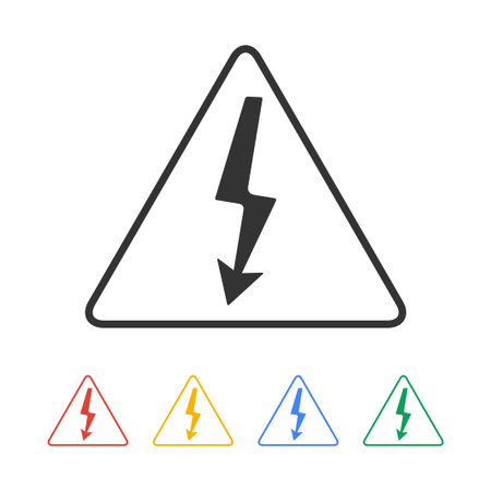 High voltage - Vector illustration. Flat design style eps 10のイラスト素材