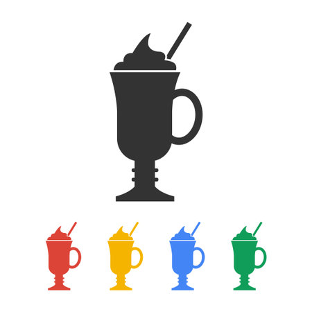 coffee cup icon. Flat design style eps 10のイラスト素材