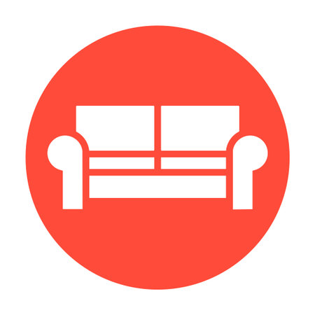 Comfortable sofa Icons. Flat design style  のイラスト素材