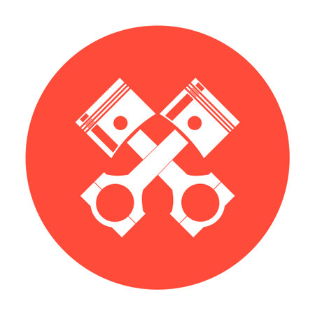 Piston icon. Flat design styleのイラスト素材