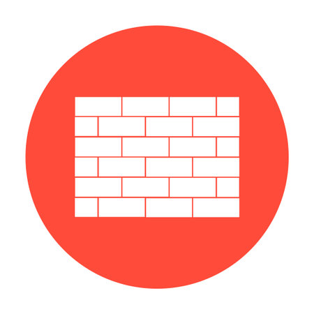 Brick Vector icon. Flat design styleのイラスト素材