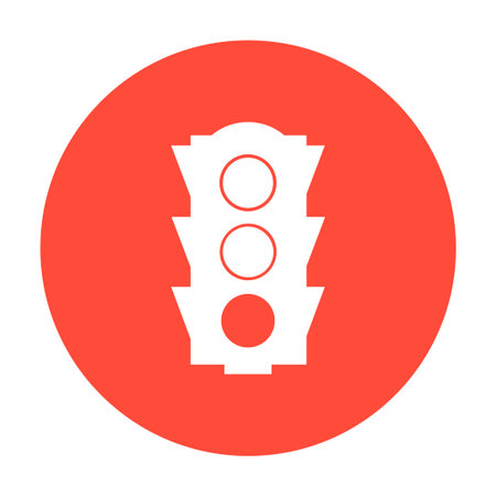 Icon, traffic illustration. Vector flat design styleのイラスト素材