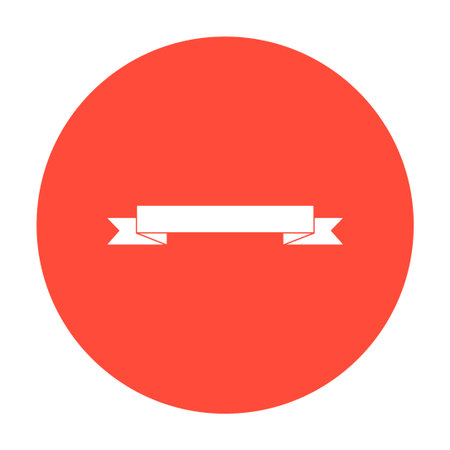 The banner icon. Flat ribbon icon. Flat Vector illustration.のイラスト素材