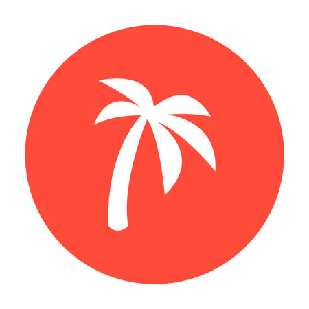 palm icon. Flat design style のイラスト素材