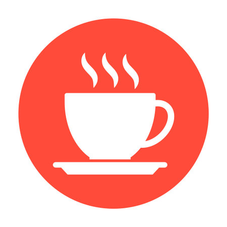 coffee cup icon. Flat design style のイラスト素材