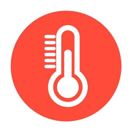Thermometer icon. Flat design style 