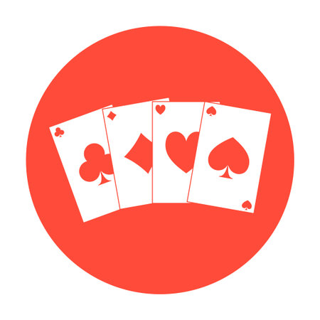 playing cards icon. Flat design style 