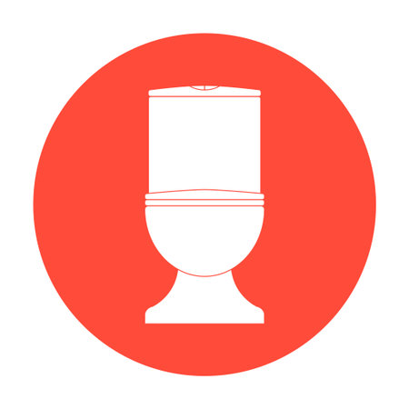Toilet icon. Flat design styleのイラスト素材