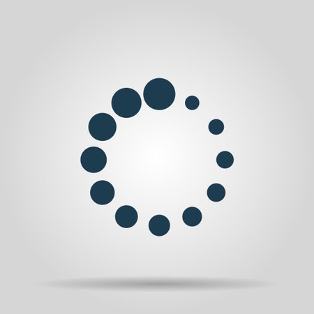 Vector circular loading icon. Flat design style のイラスト素材