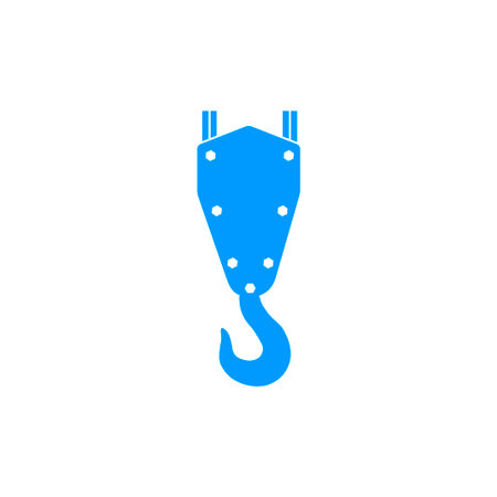 crane hook vector icon. Flat design style.のイラスト素材