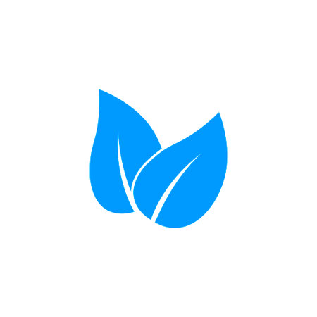 Leaf icon design. Flat design vector style.のイラスト素材