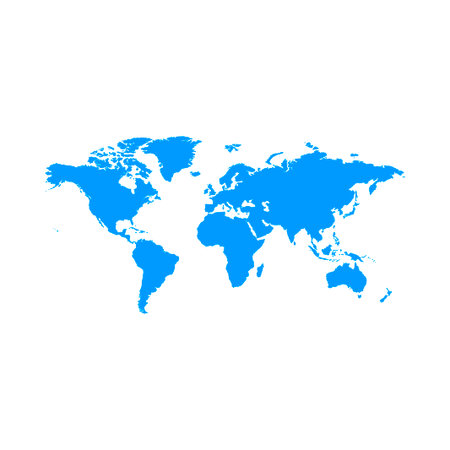 World Map Illustration. Flat design style eps 10のイラスト素材
