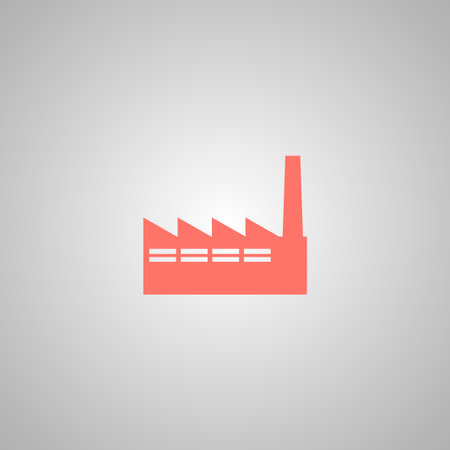 icon of factory. Flat design style eps 10のイラスト素材