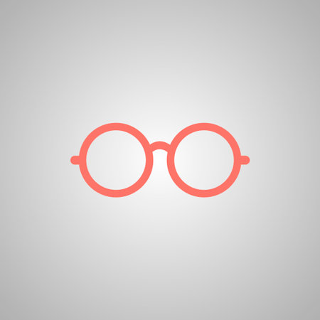 Glasses icon. Flat design styleのイラスト素材