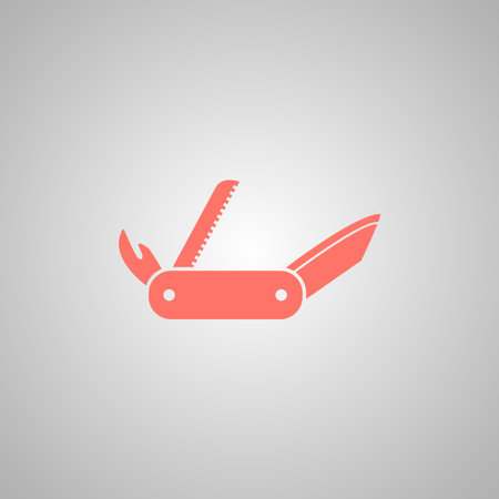 swiss knife icon. Flat design style eps 10