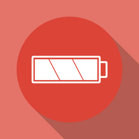 Battery icon. Flat design style eps 10のイラスト素材