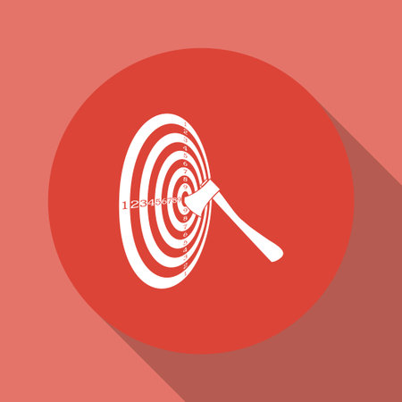 Vector target and ax icon. Flat design style eps 10のイラスト素材