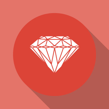 Diamond icon - Vector illustration EPS 10 flatのイラスト素材