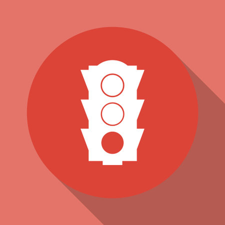 Icon, traffic illustration. Vector flat design styleのイラスト素材