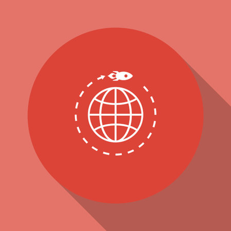 Vector sign. Rocket. Design style eps 10のイラスト素材