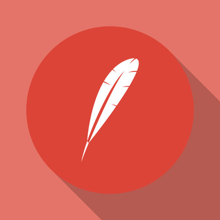Feather Icon. Flat design style EPS 10のイラスト素材