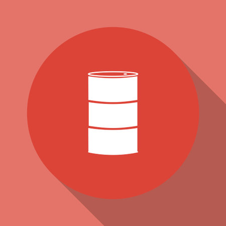 Simple icon barrels of oil. Flat design style.のイラスト素材