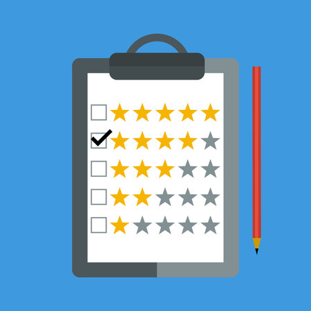 Notebook with a pencil. Flat style illustration.のイラスト素材