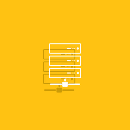Computer Server icon, flat design. Vector EPS 10のイラスト素材
